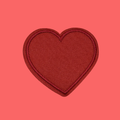 Patch Cuore Rosso Grande