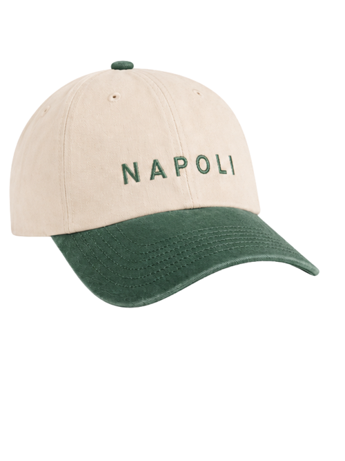 Cappellino Bicolor Natural/Vintage Bottle Green Napoli