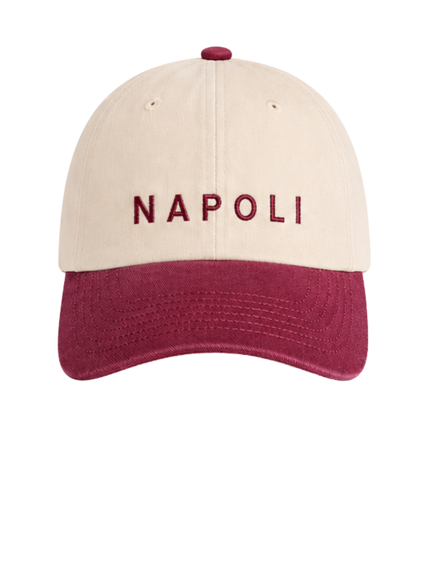 Cappellino Bicolor Natural/Vintage Red Napoli