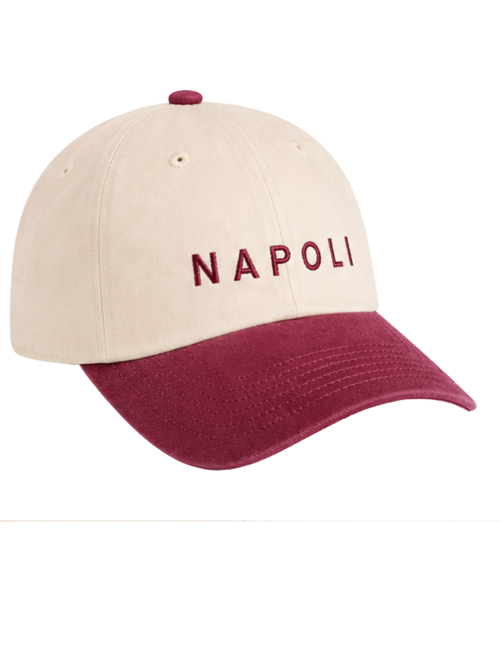 Cappellino Bicolor Natural/Vintage Red Napoli