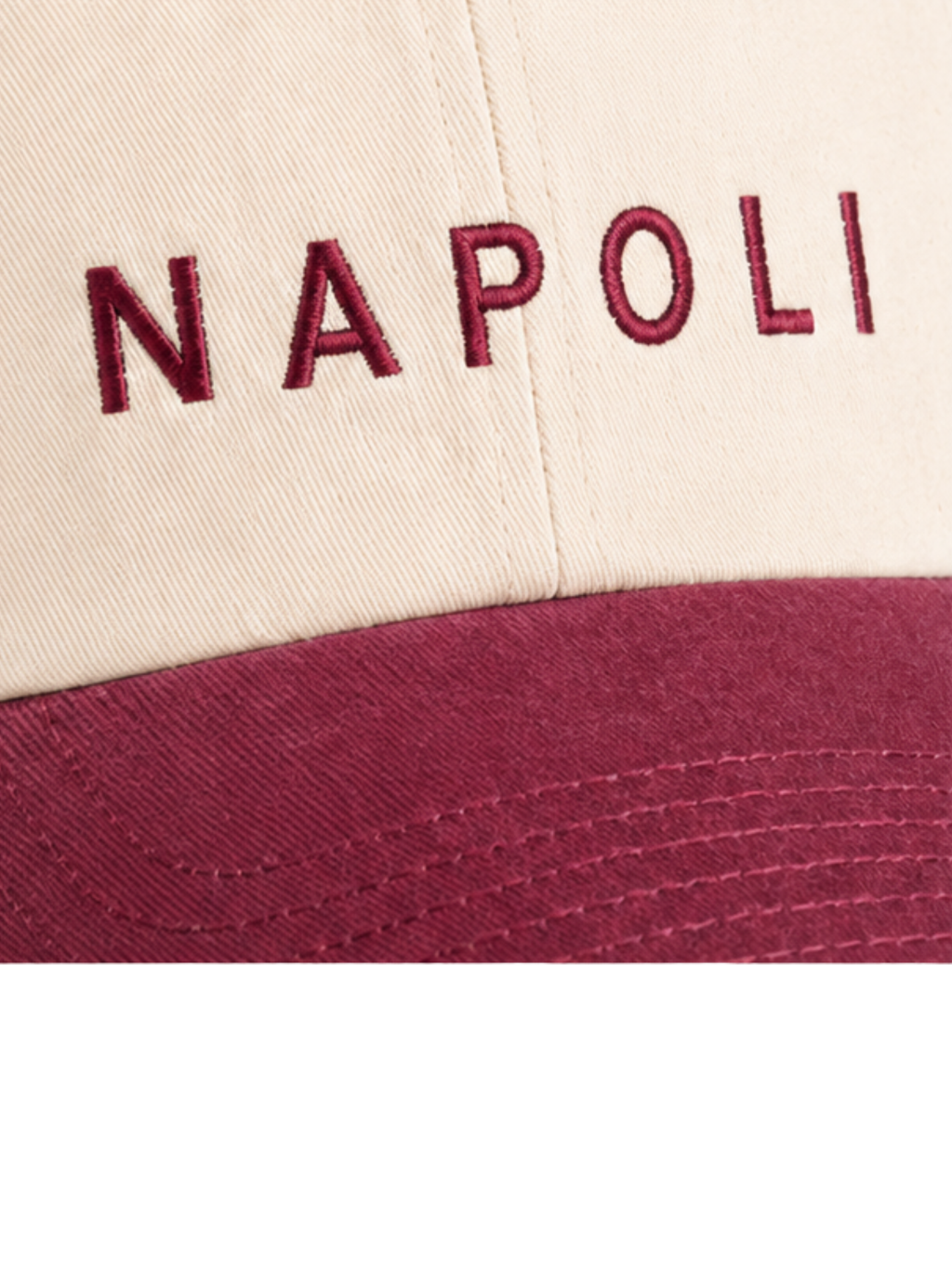 Cappellino Bicolor Natural/Vintage Red Napoli