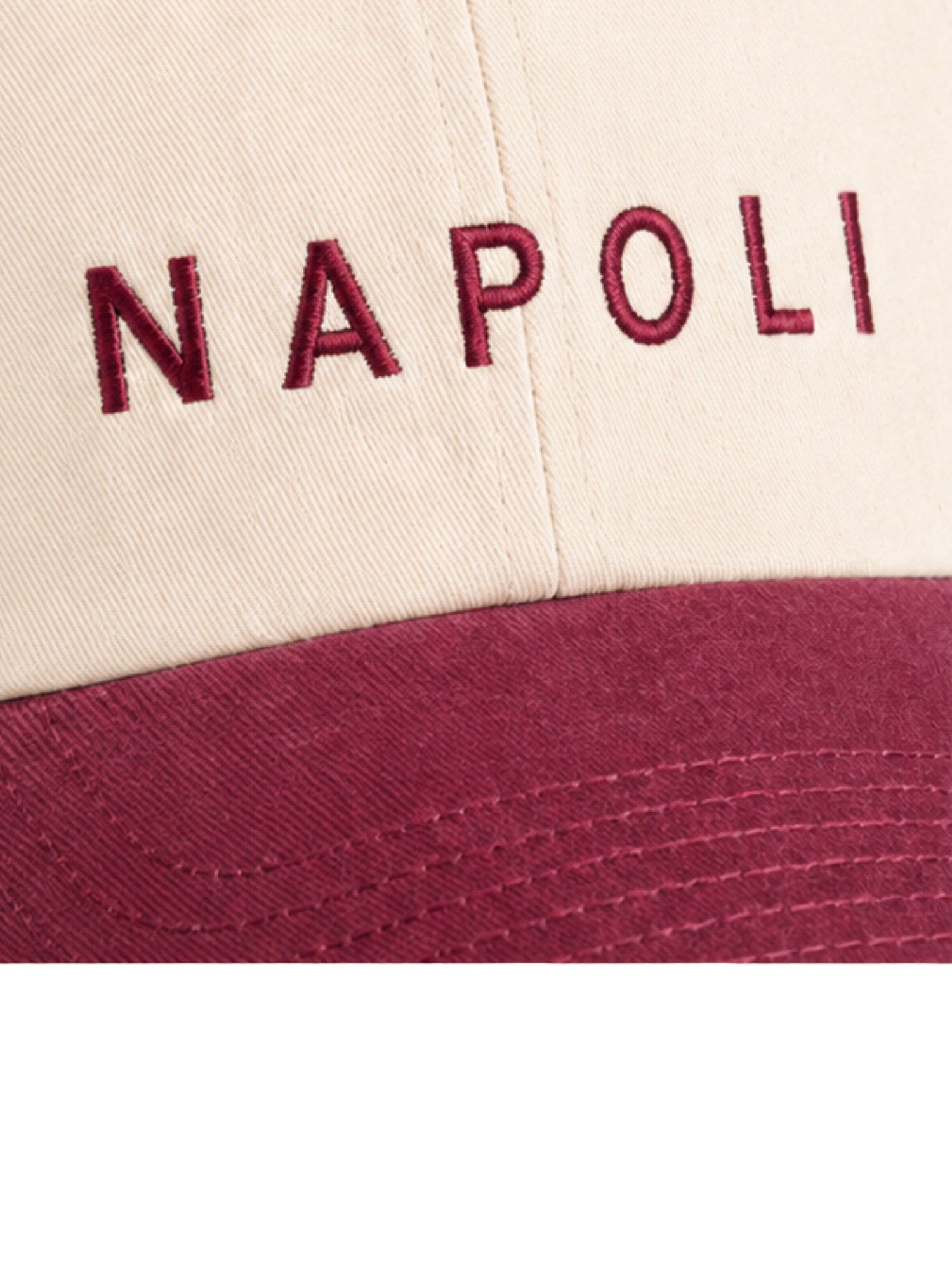 Cappellino Bicolor Natural/Vintage Red Napoli