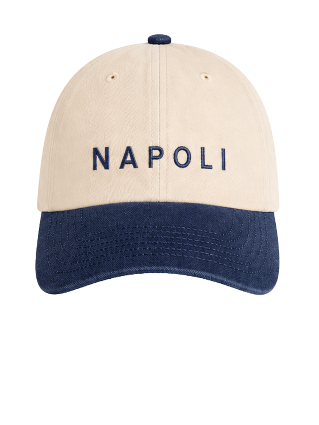 Cappellino Bicolor Natural/Vintage Denim Napoli