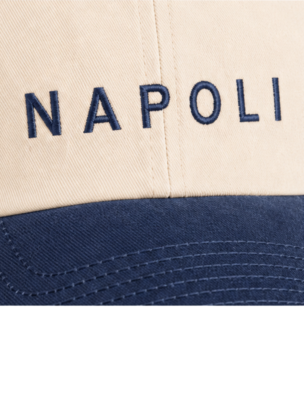 Cappellino Bicolor Natural/Vintage Denim Napoli