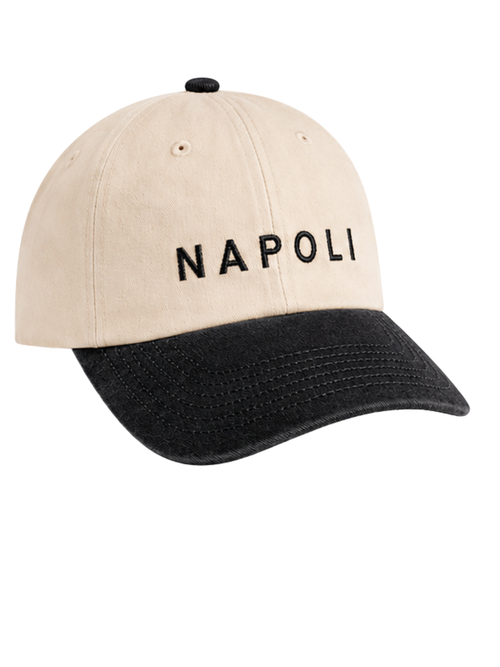 Cappellino Bicolor Natural /Vintage Black Napoli