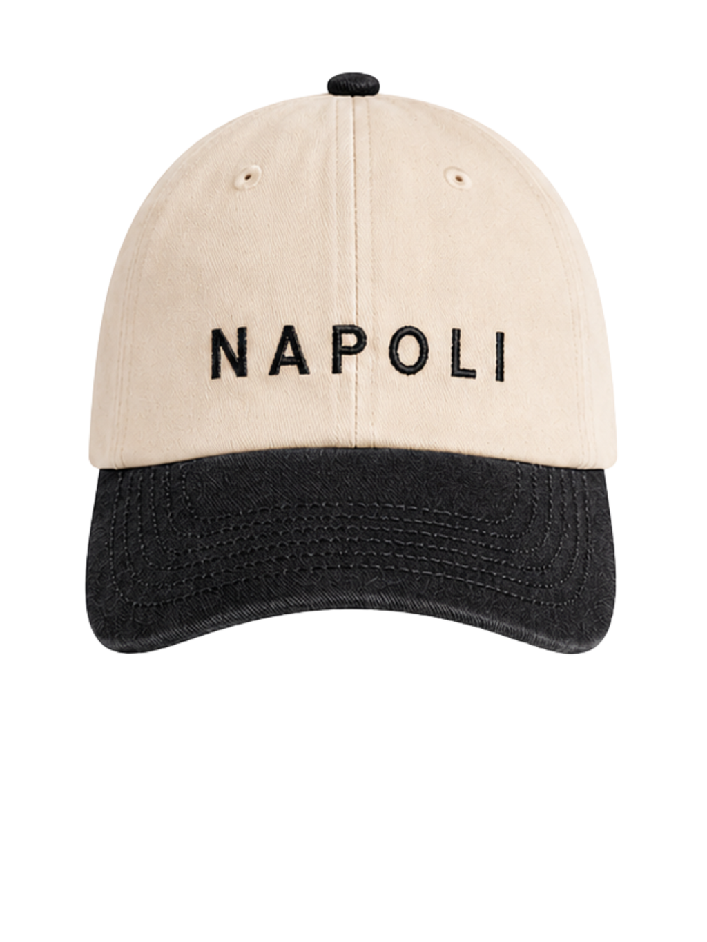 Cappellino Bicolor Natural /Vintage Black Napoli