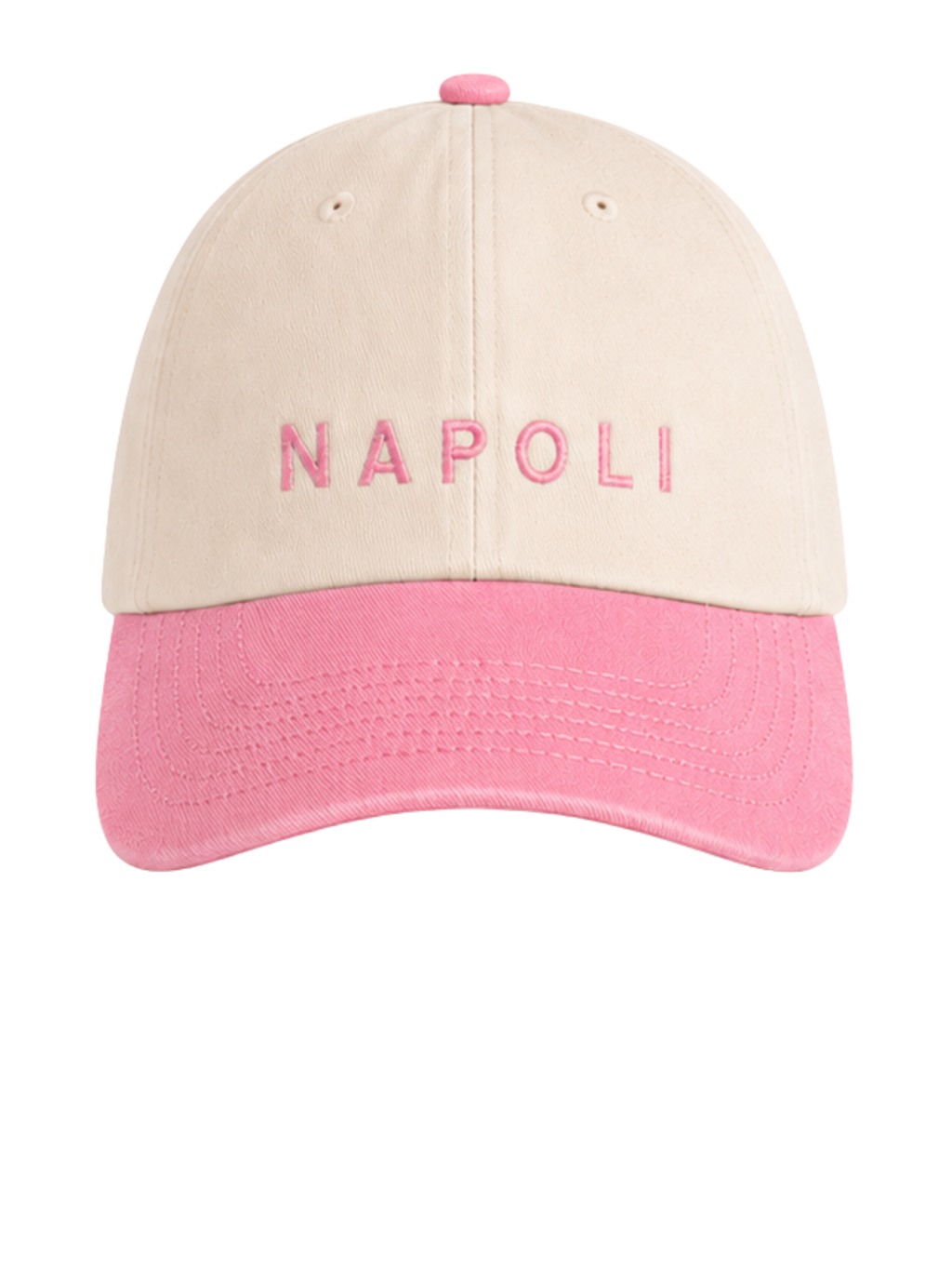 Cappellino Bicolor Natural/Vintage Dusky Pink Napoli