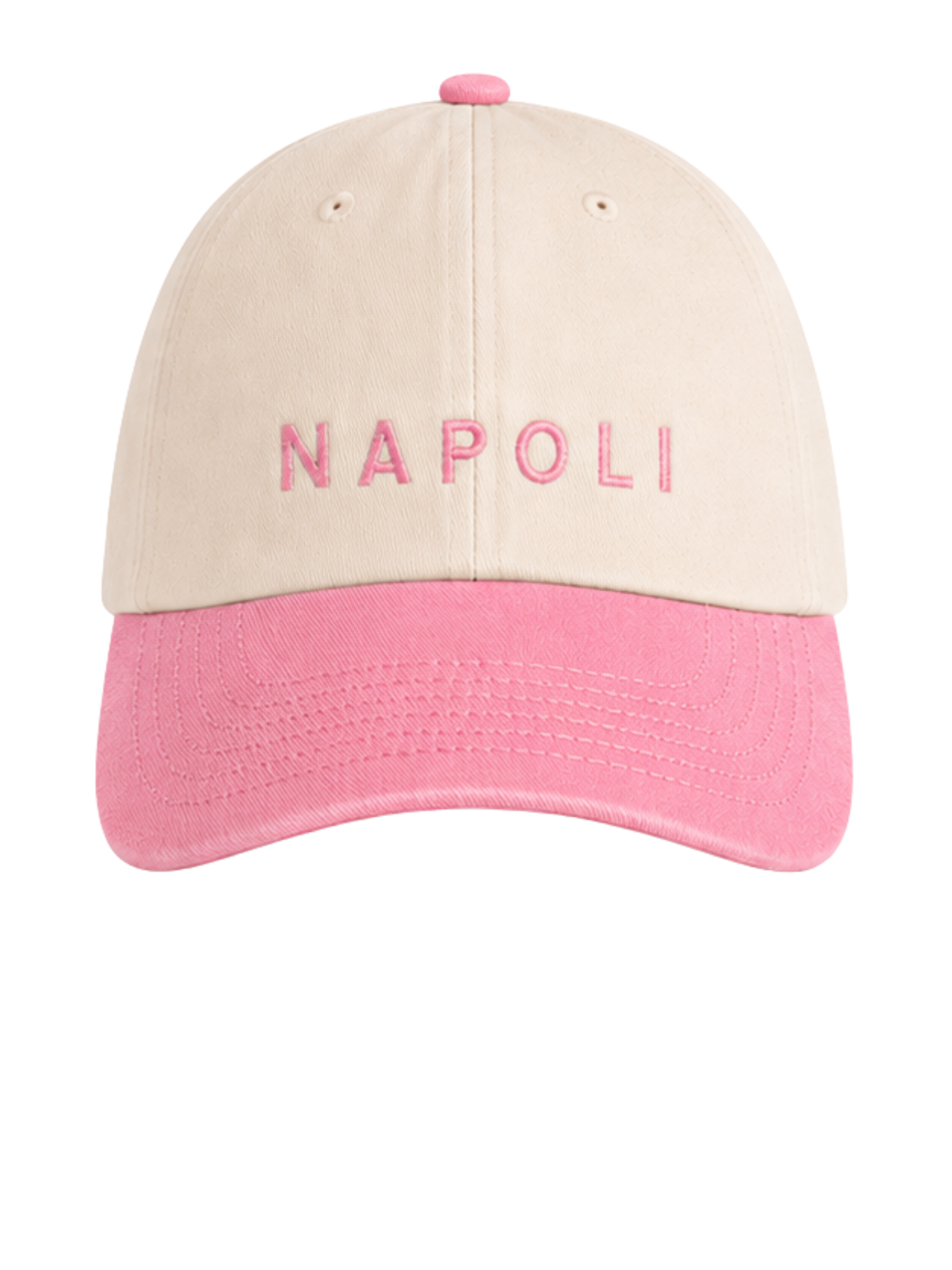 Cappellino Bicolor Natural/Vintage Dusky Pink Napoli