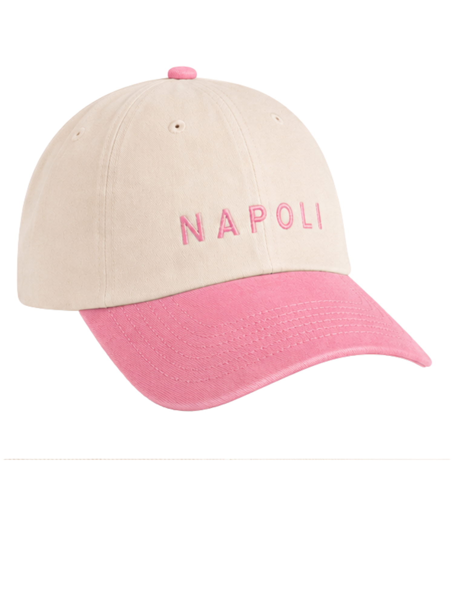 Cappellino Bicolor Natural/Vintage Dusky Pink Napoli