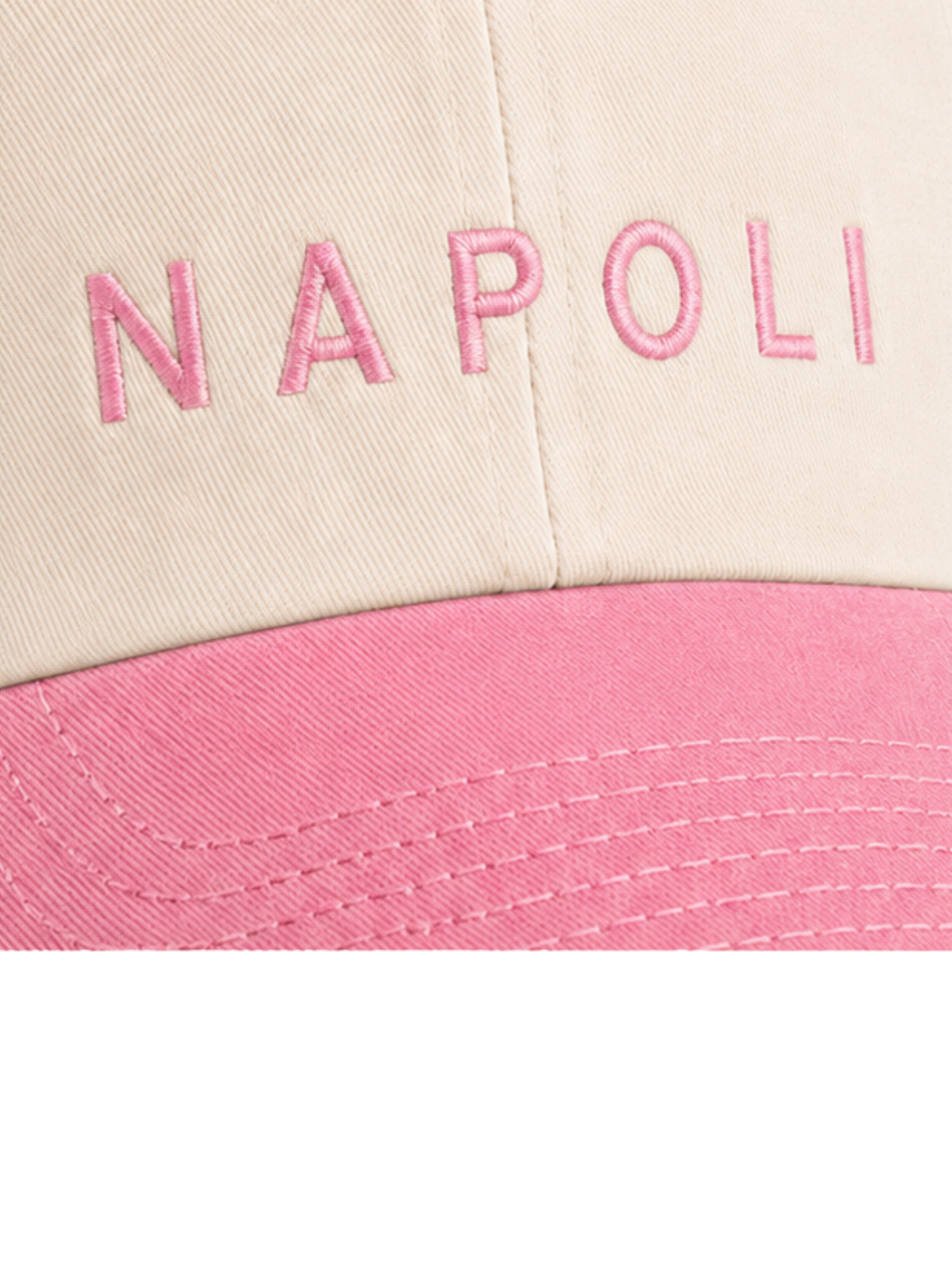Cappellino Bicolor Natural/Vintage Dusky Pink Napoli