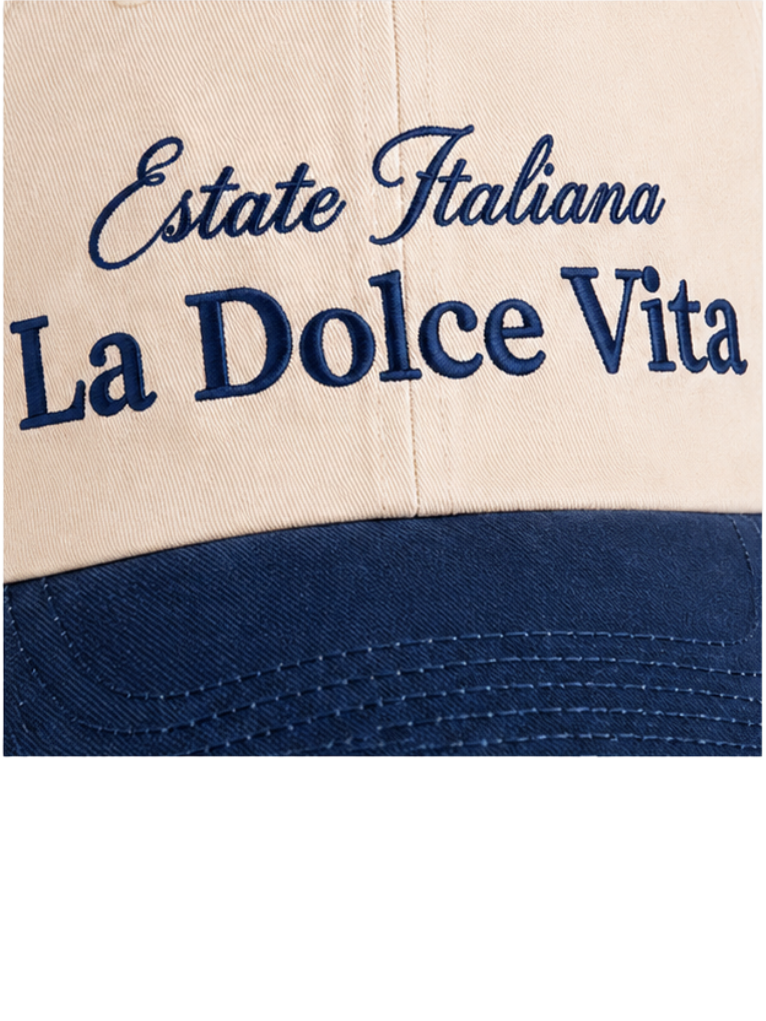 Cappellino Bicolor Natural/Vintage Denim La Dolce Vita