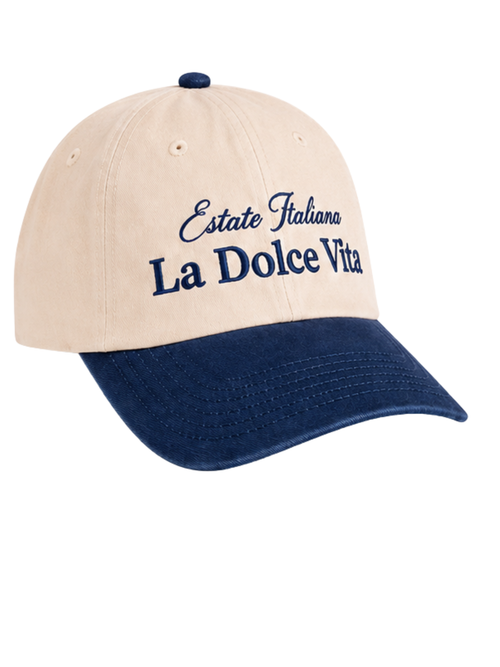 Cappellino Bicolor Natural/Vintage Denim La Dolce Vita