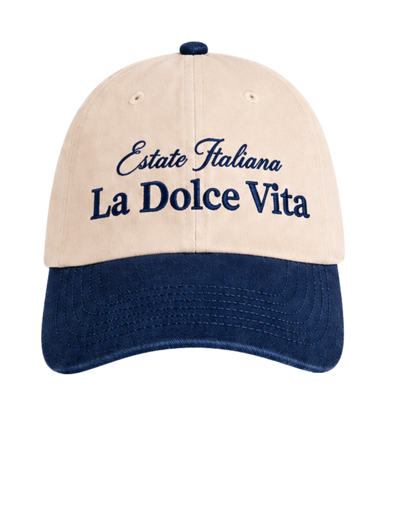 Cappellino Bicolor Natural/Vintage Denim La Dolce Vita