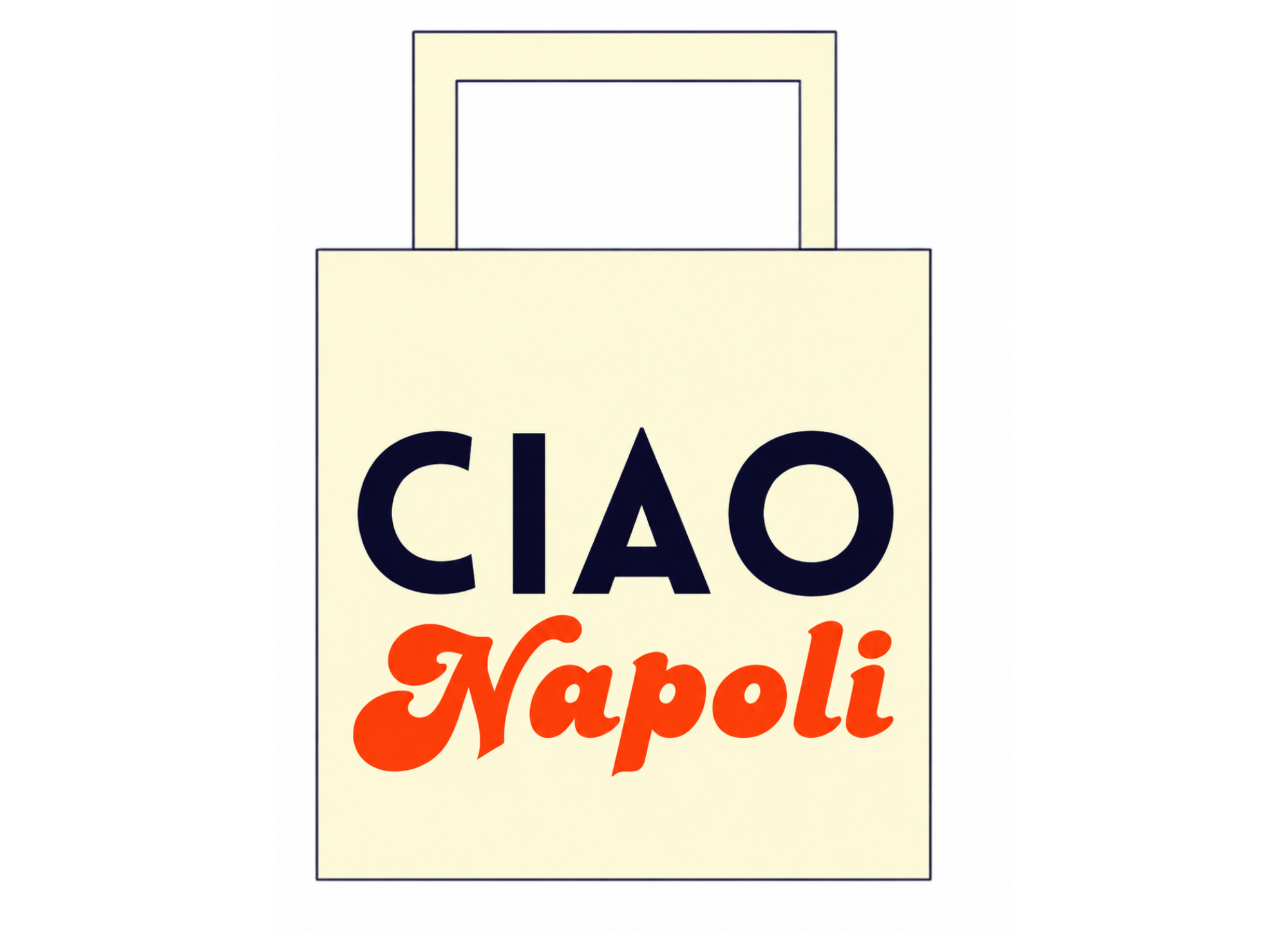 Tote Bag Ciao Napoli Blu & Arancione