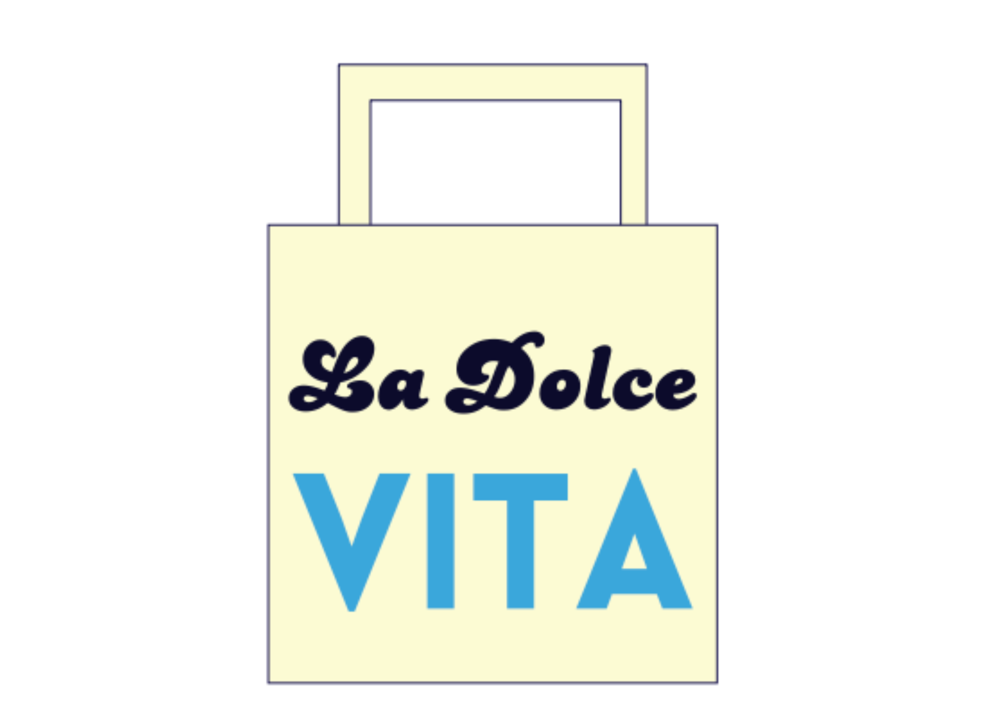 Tote Bag La Dolce Vita Navy & Azzurro