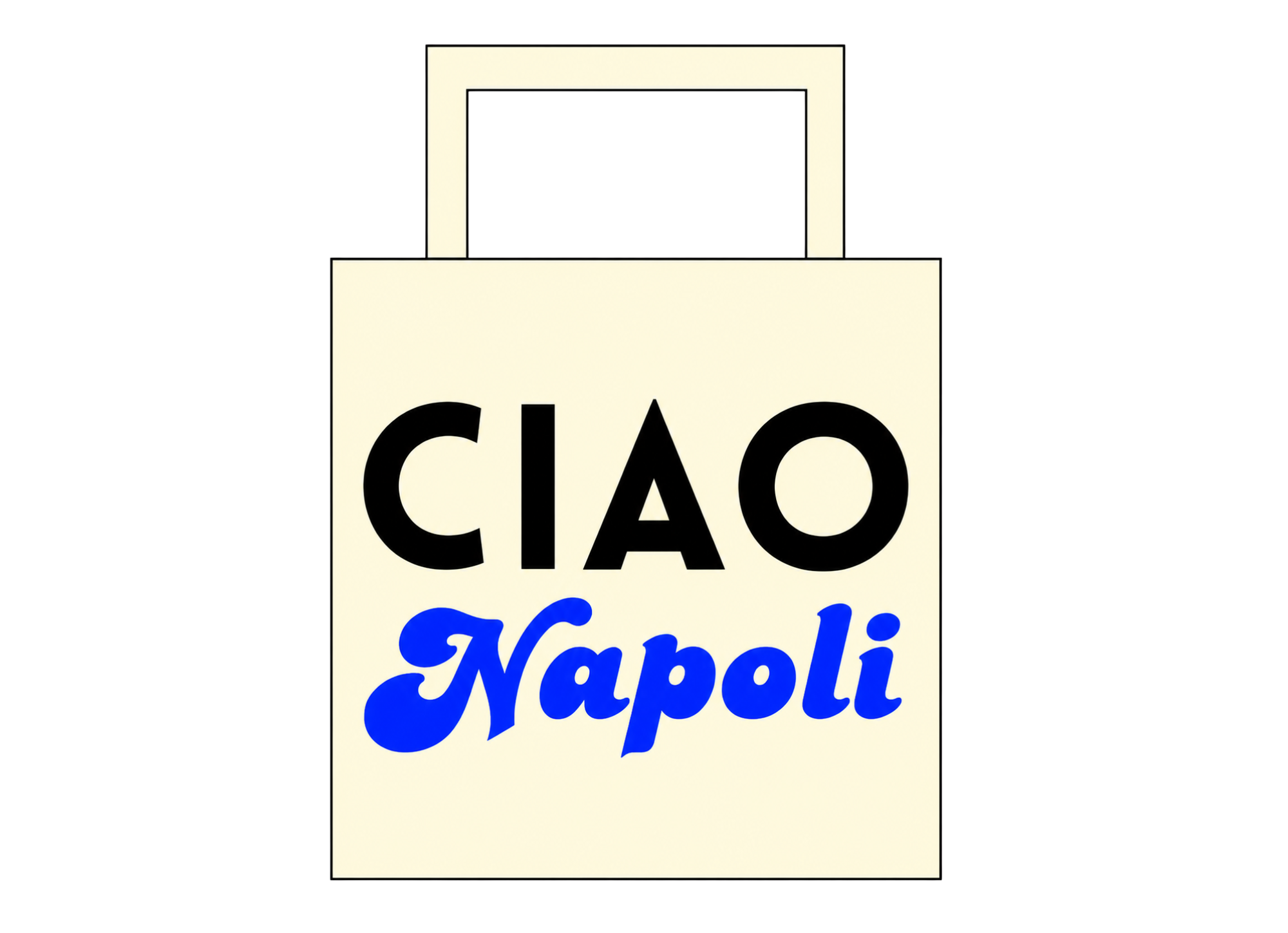 Tote Bag Ciao Napoli Nera & Blu Roya