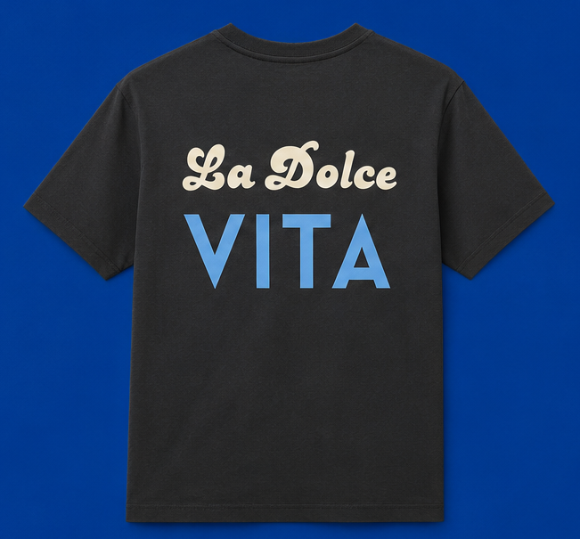T-shirt LA DOLCE VITA - Navy