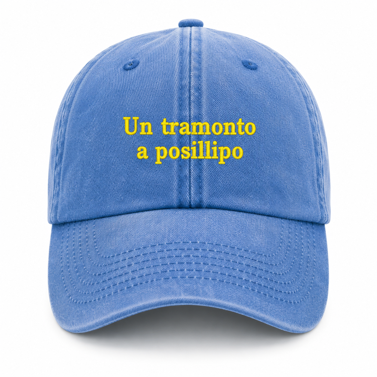 Cappellino Washed Cornflower - Un tramonto a Posillipo