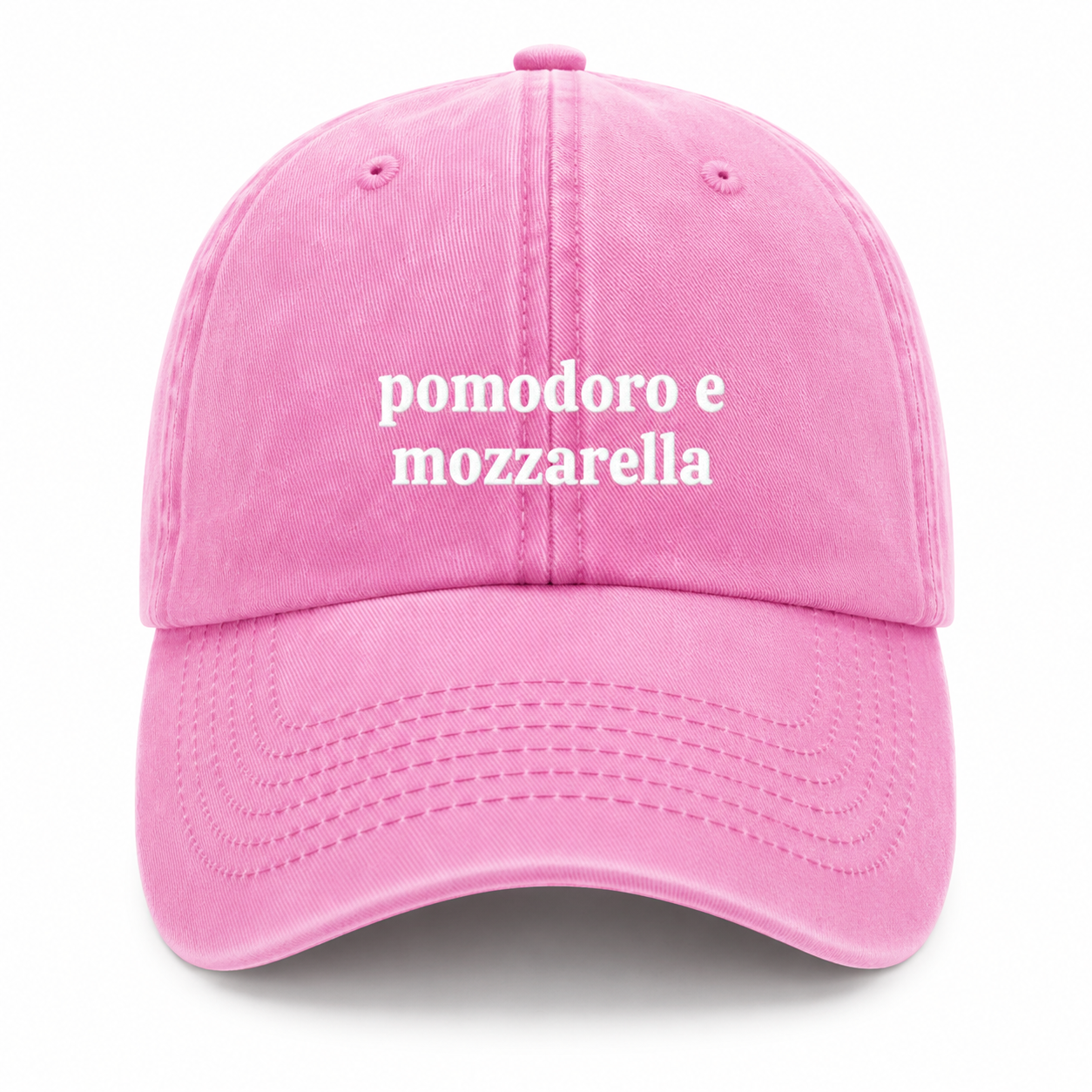 Cappellino Washed True Pink - pomodoro & mozzarella
