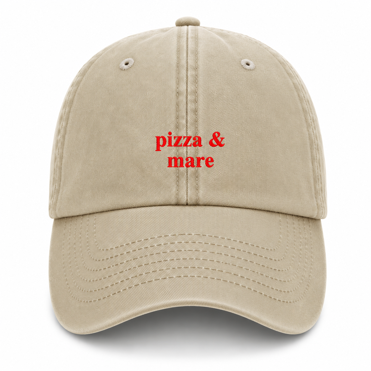Cappellino Washed Sand - pizza & mare