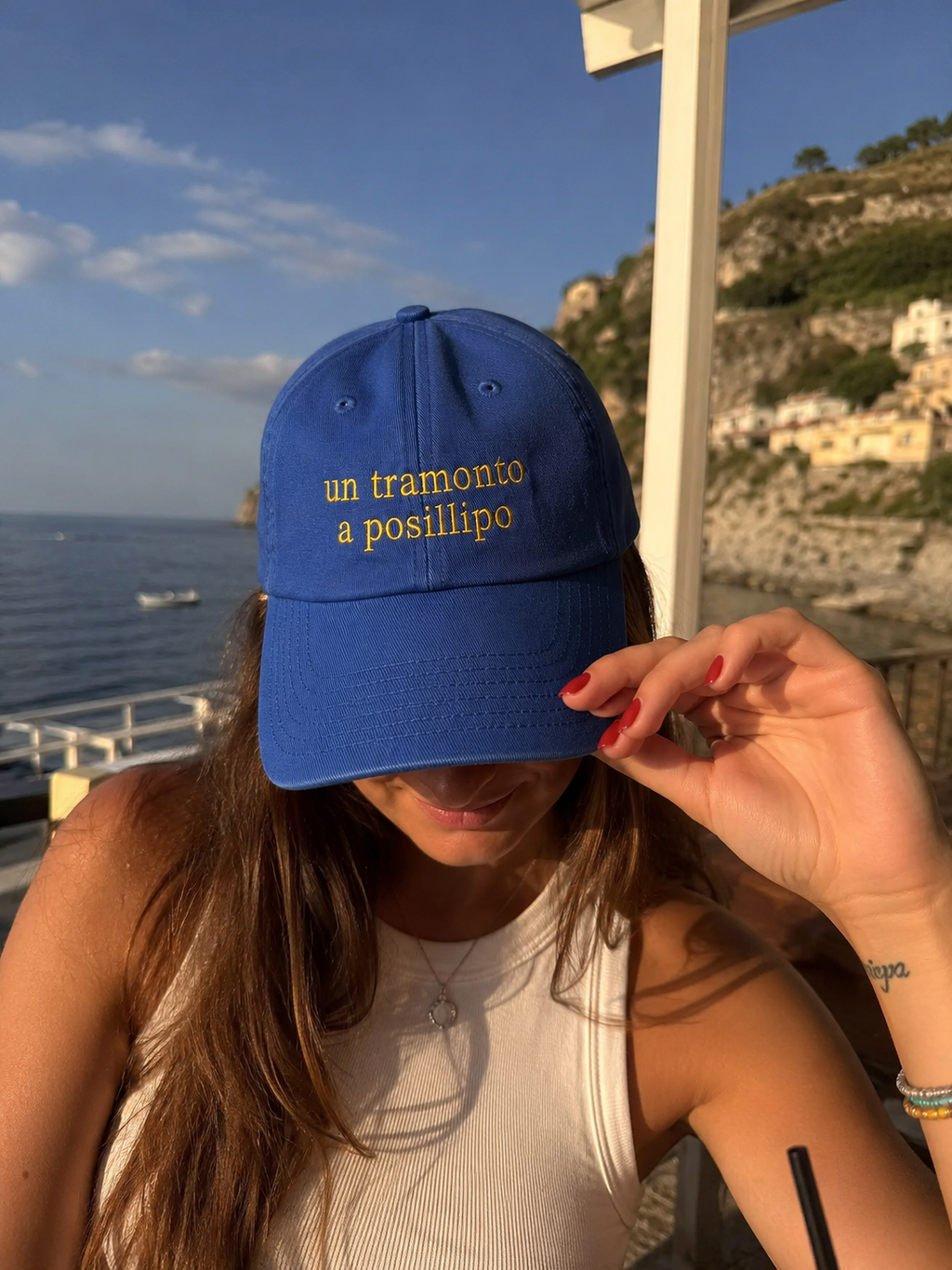 Cappellino Washed Cornflower - Un tramonto a Posillipo