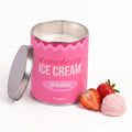 Candela in latta di metallo “Strawberry ice cream”