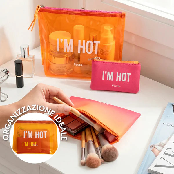Beauty case triplo “I'm hot"