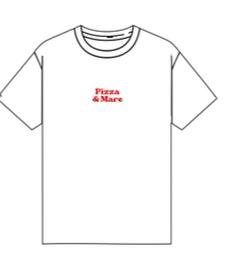 T-shirt Bianca Pizza & Mare
