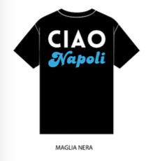 T-shirt Nera Ciao Napoli